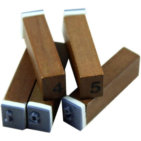 70pcs/set Wooden Box multipurpose Number Alphabet Letter Wood Rubber Stamp New - Picture 5 of 6